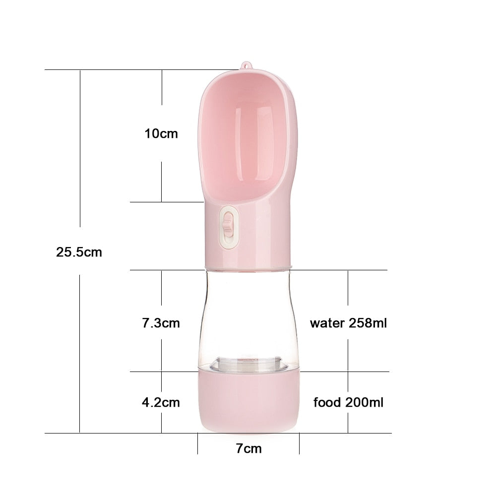 Portable Dog Water Bottle: Food & Water Container for Travel