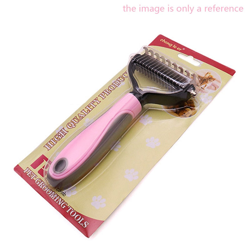Double-Sided Pet Fur Knot Cutter: Grooming Tool