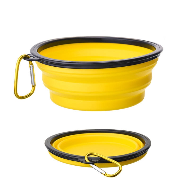 Large Collapsible Silicone Dog Bowl: Travel-friendly Pet Feeder