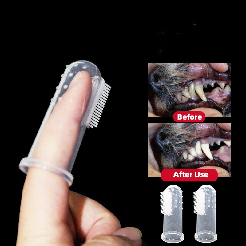 Pet Finger Cots: Silicone Toothbrush for Oral Cleaning